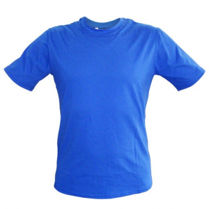 Футболка х/б трикотажная пл. 160 гр./м.кв. (васильковая)